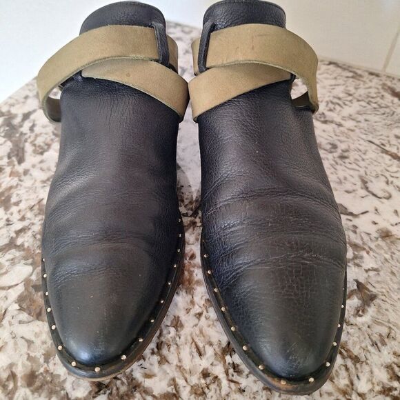 Freda Salvador Shoes - Freda Salvador Ankle Wrap Loafers‎ boots Black Green Size 7